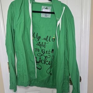 Denim & Flower Green Graphic Hoodie